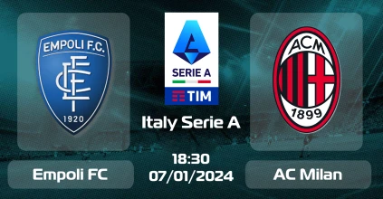 Soi kèo Empoli FC Vs AC Milan 07/01/2024 từ chuyên gia bóng đá